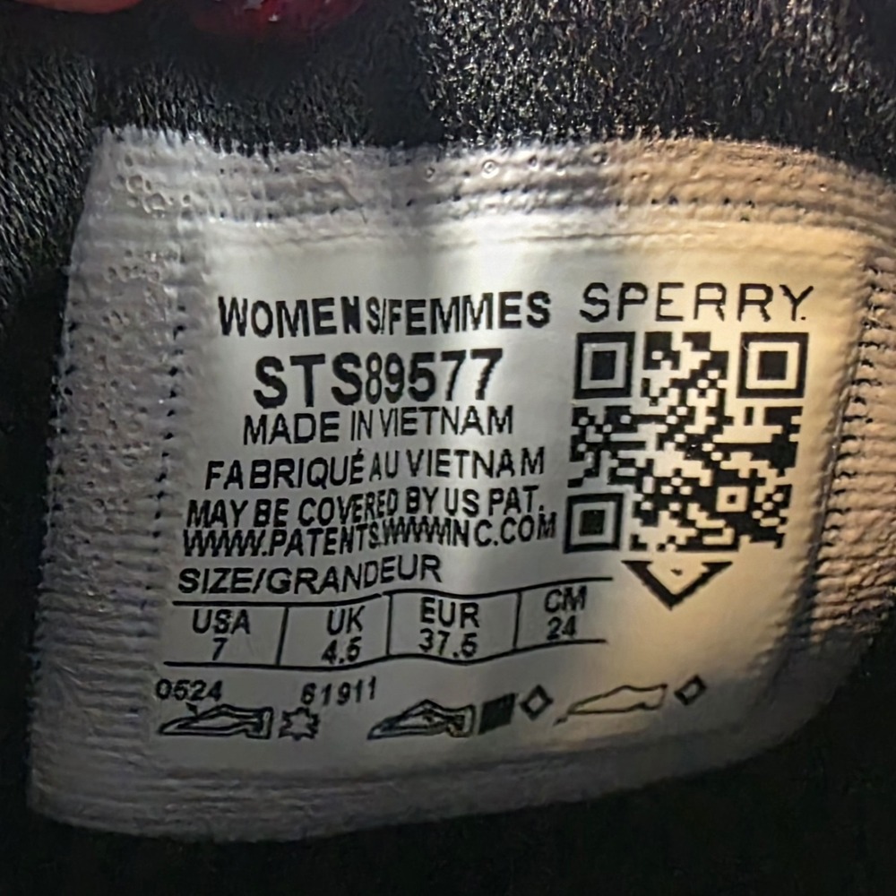 NEW Sperry Women's Winslow Lace to Toe Leather Sneaker Size US 7M Black #848 - Picture 8 of 12
